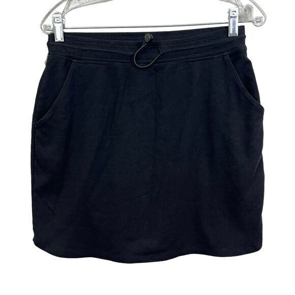 Sundry for Evereve Womens Skirt Stretch Waist Toggle Drawstring‎ Pockets Black 2 - Picture 1 of 5